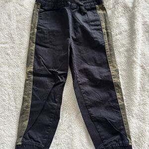 Kids Black and Green Camo Joggers